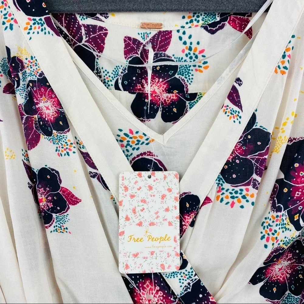 Free People Tuscan Floral Blouse